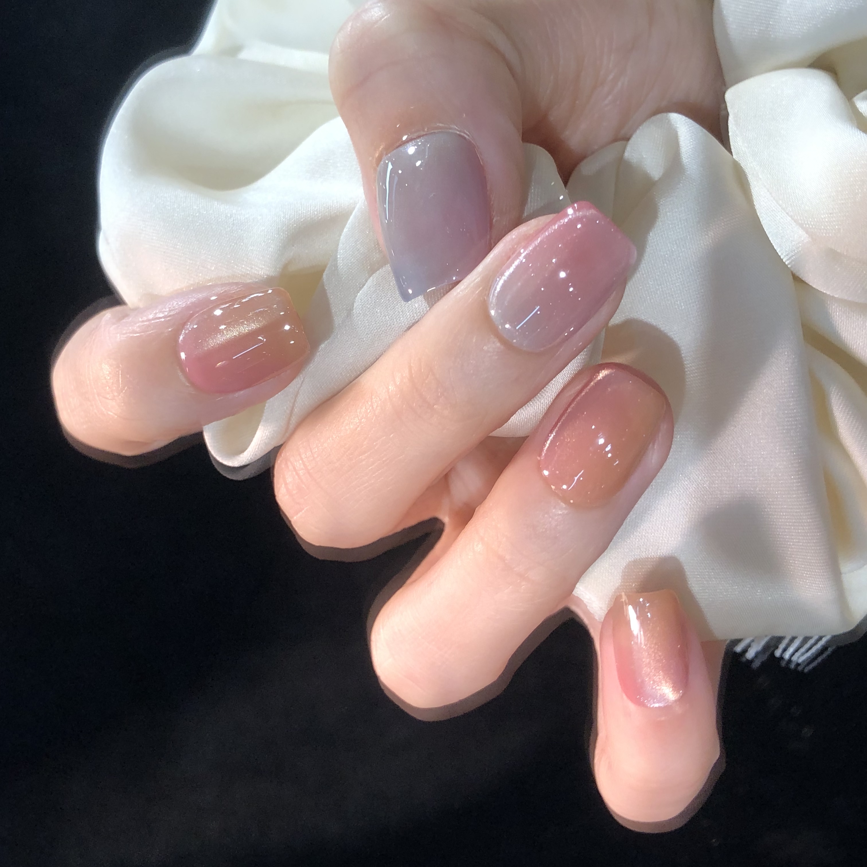 喵公子【跳跳糖】【设计师款】纯手工穿戴甲可拆卸美甲光疗甲