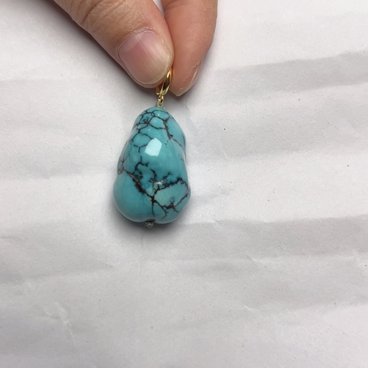 绿松石未镶嵌吊坠(不含链)随型吊坠