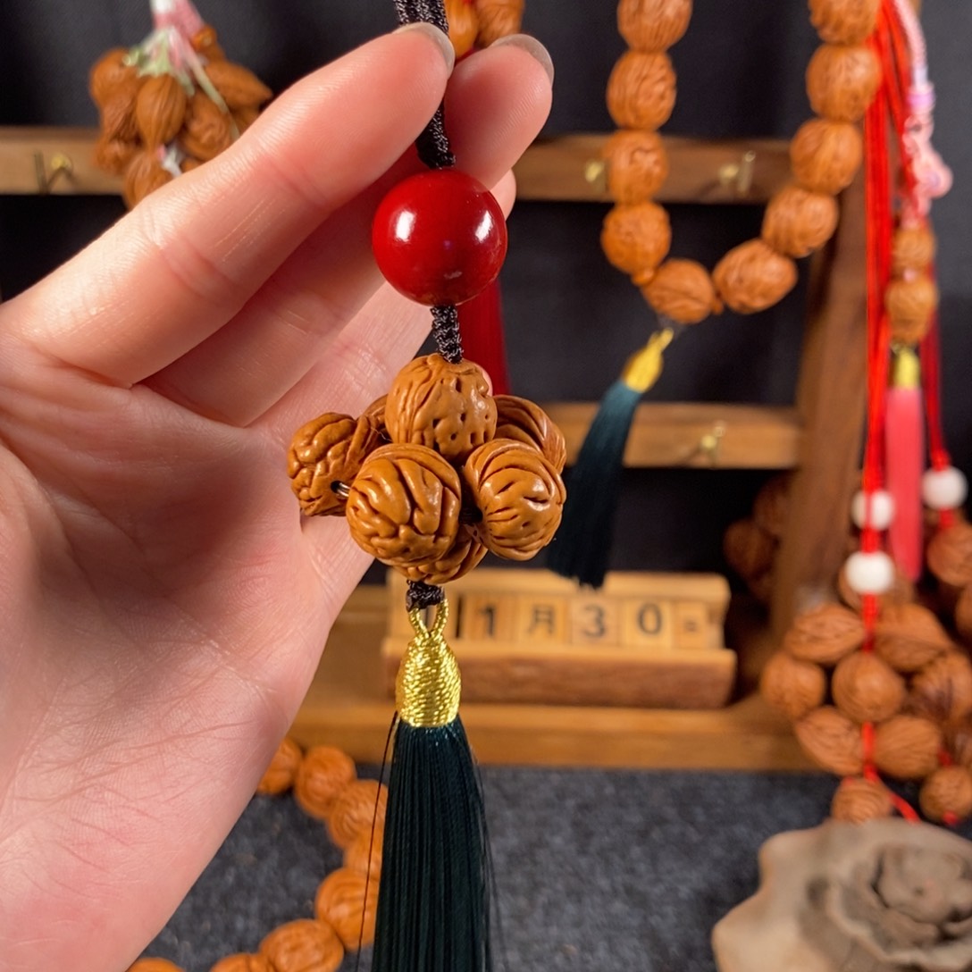 吊坠桃核桃枭挂件10