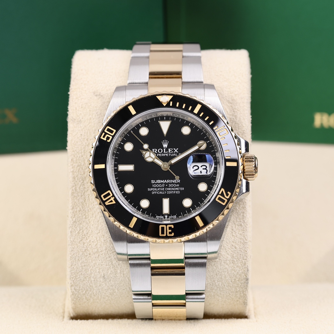 95新 Rolex/劳力士 126613LN 最新款间金黑 41mm 2020年11月保卡