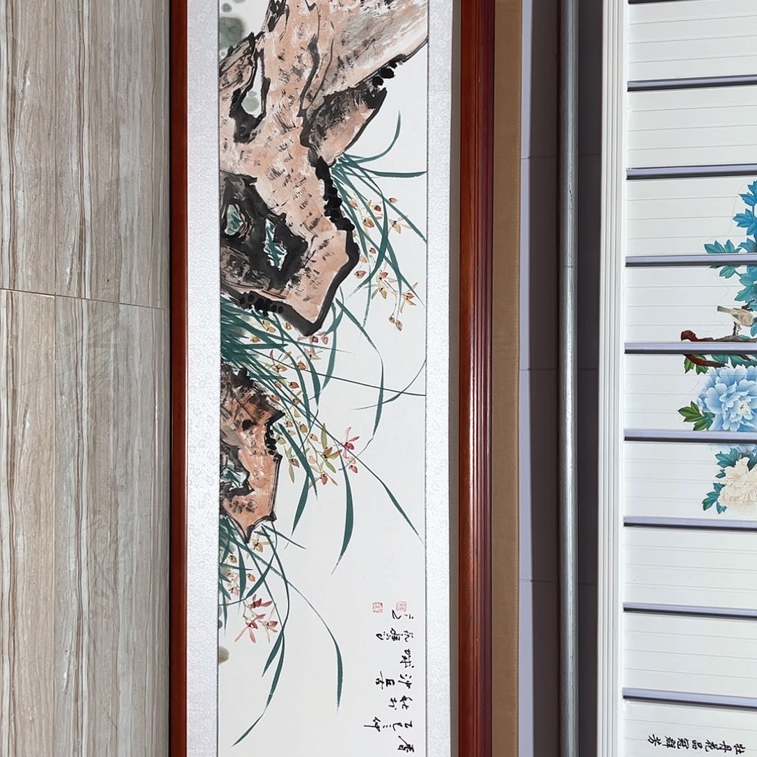 国画书画作品带框163×48