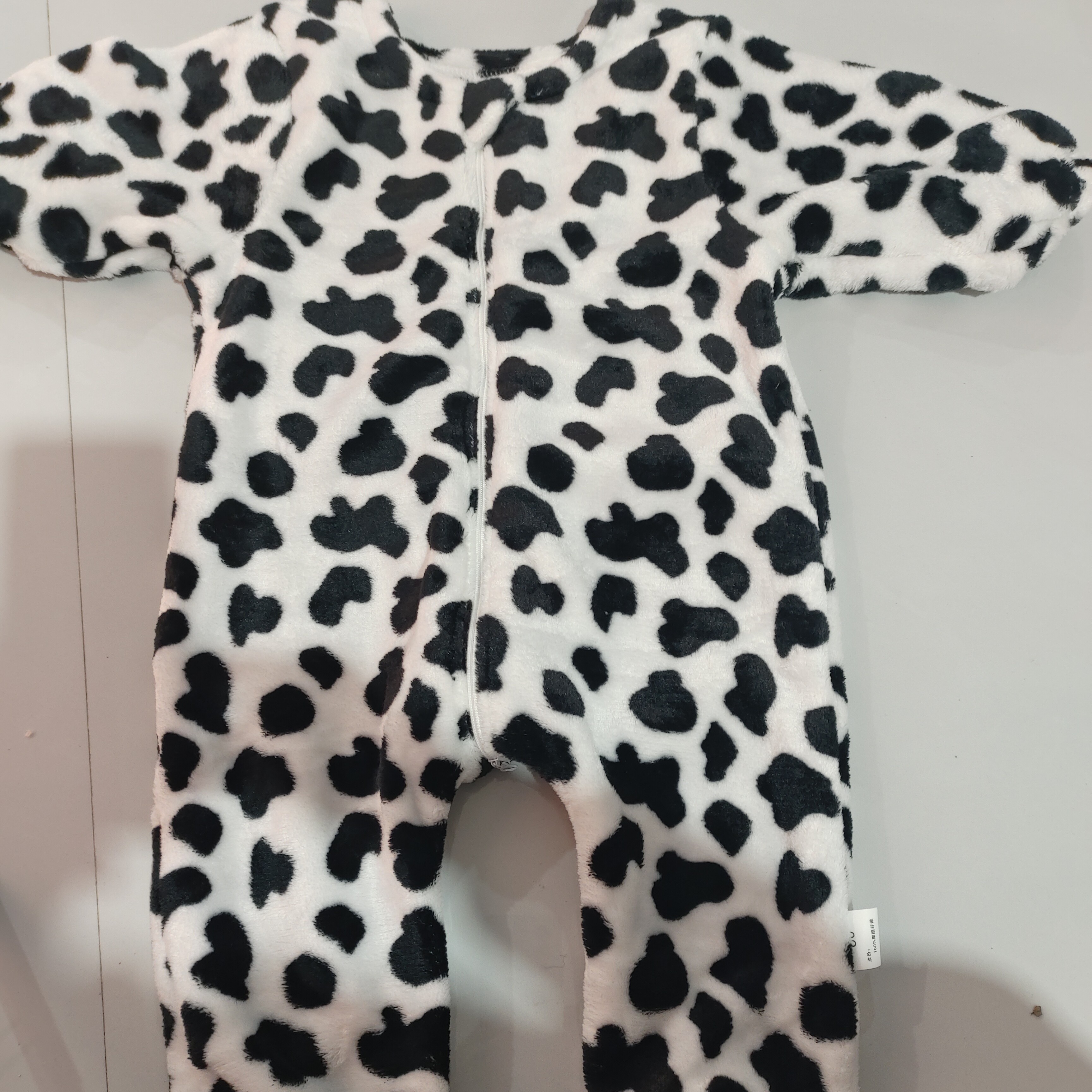 单层法兰绒连体睡袋80-110(奶牛)