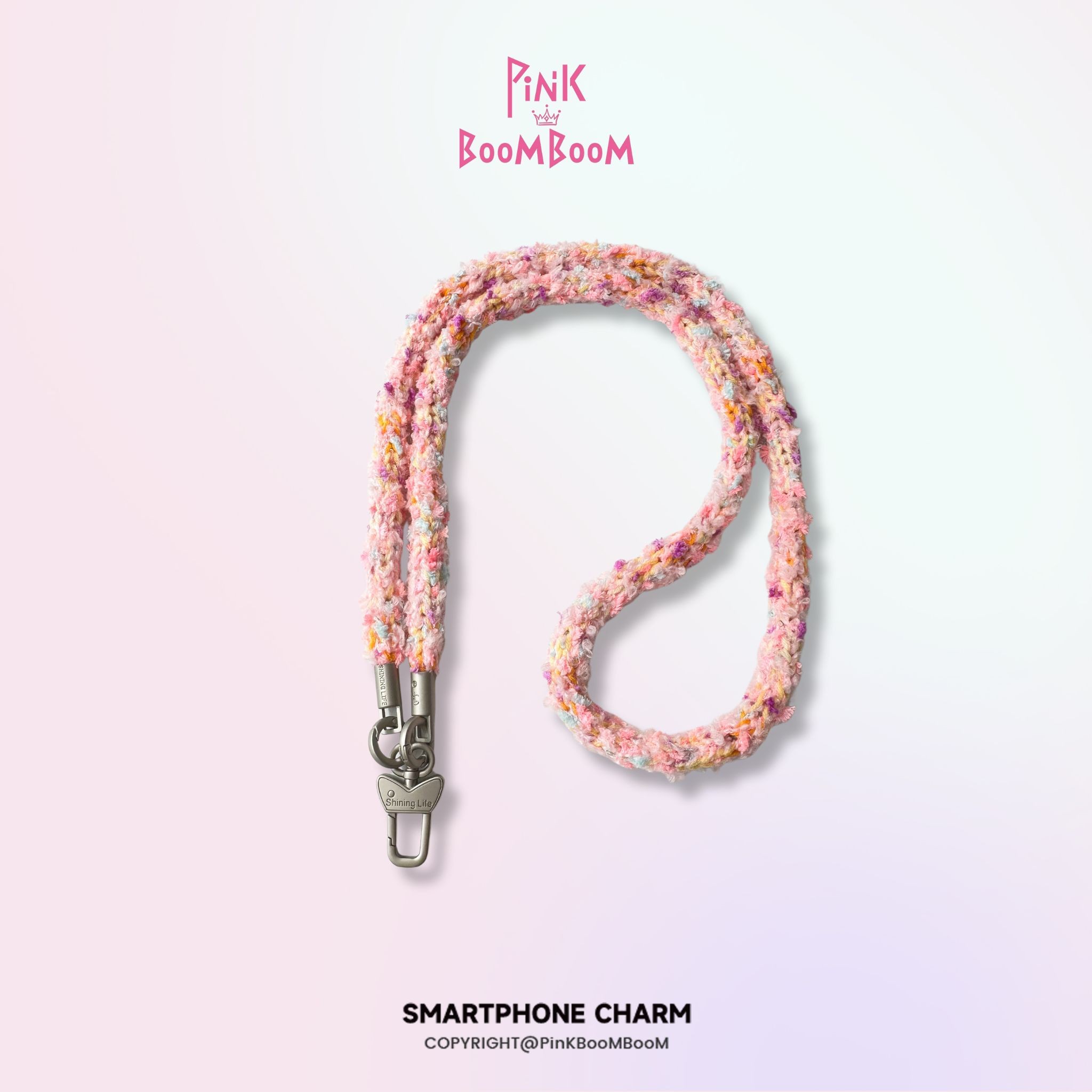 PinKBooM原创新款秋冬毛绒手机链挂饰防摔高端斜挎可背挂绳高级感