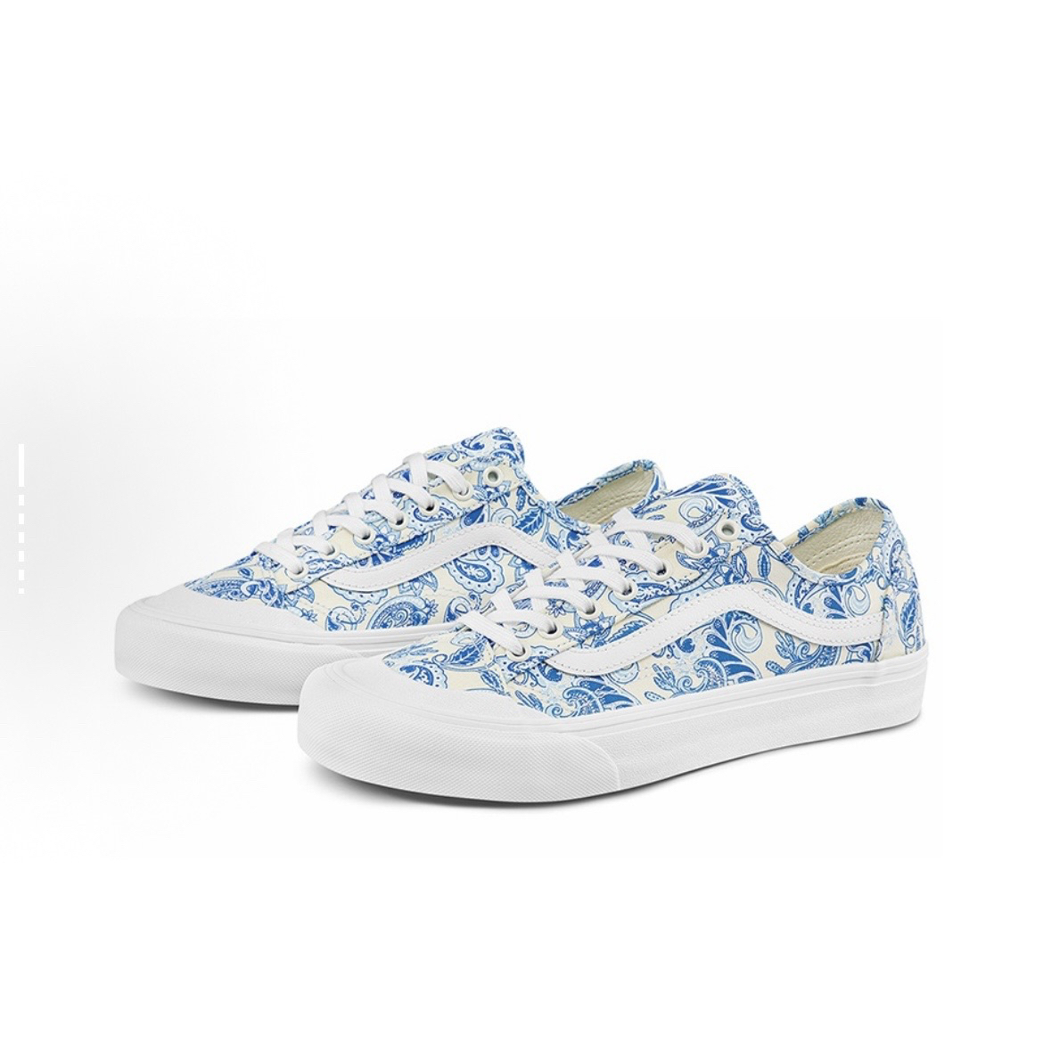 36码 Vans Style 36 复古低帮休闲板鞋 蓝色印花 原盒 HFF686
