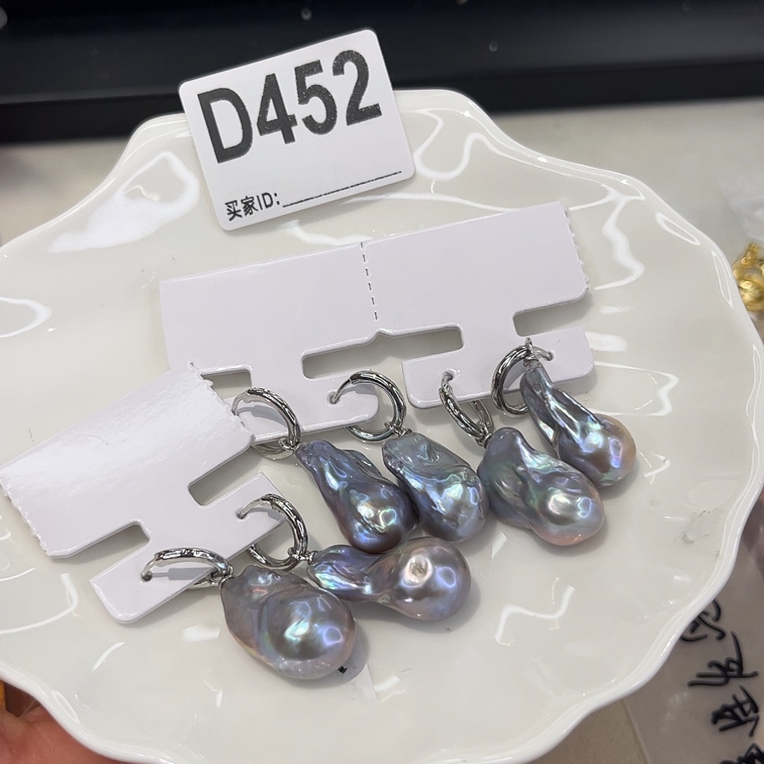 合金耳饰淡水珍珠