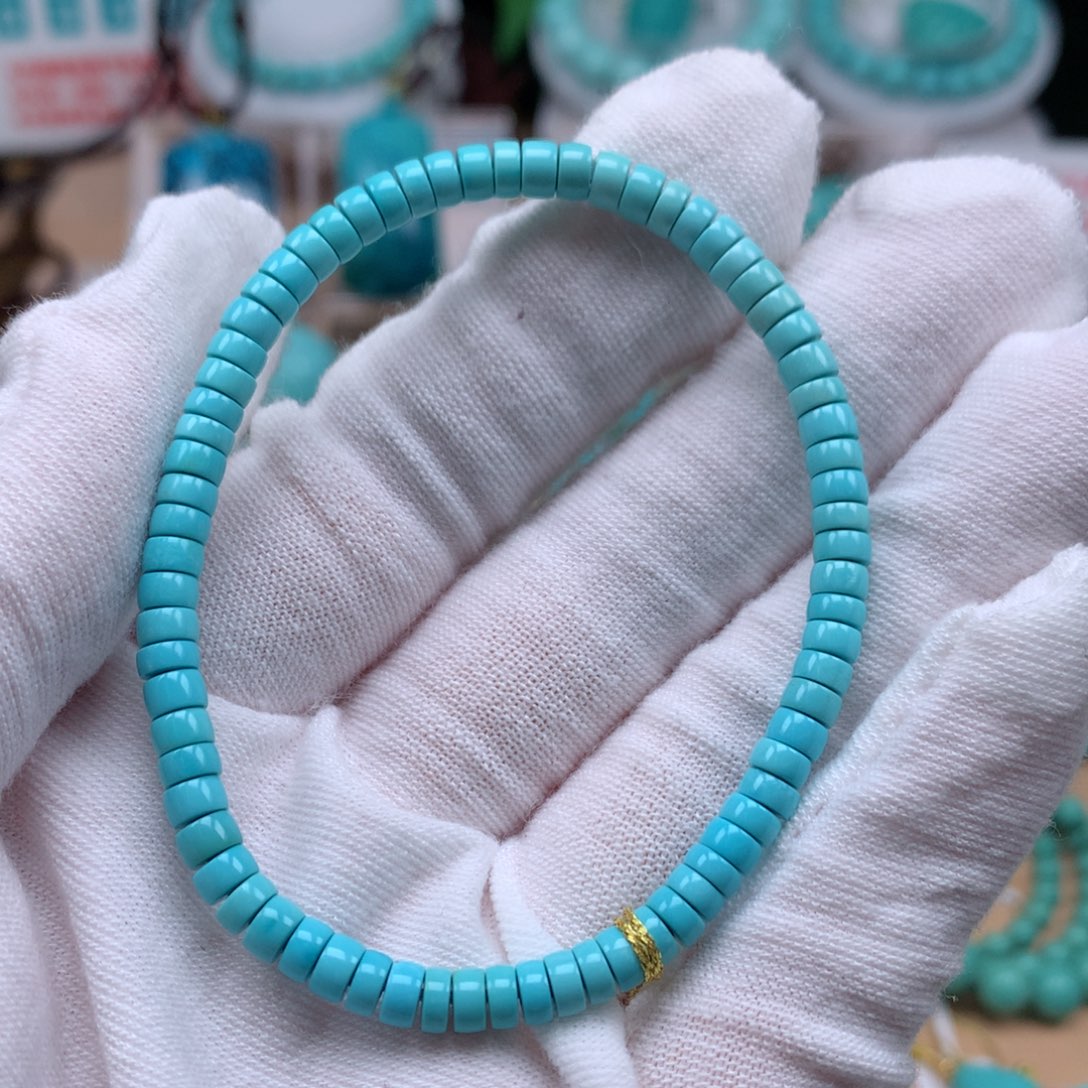 绿松石未镶嵌珠宝奇石4.4mm