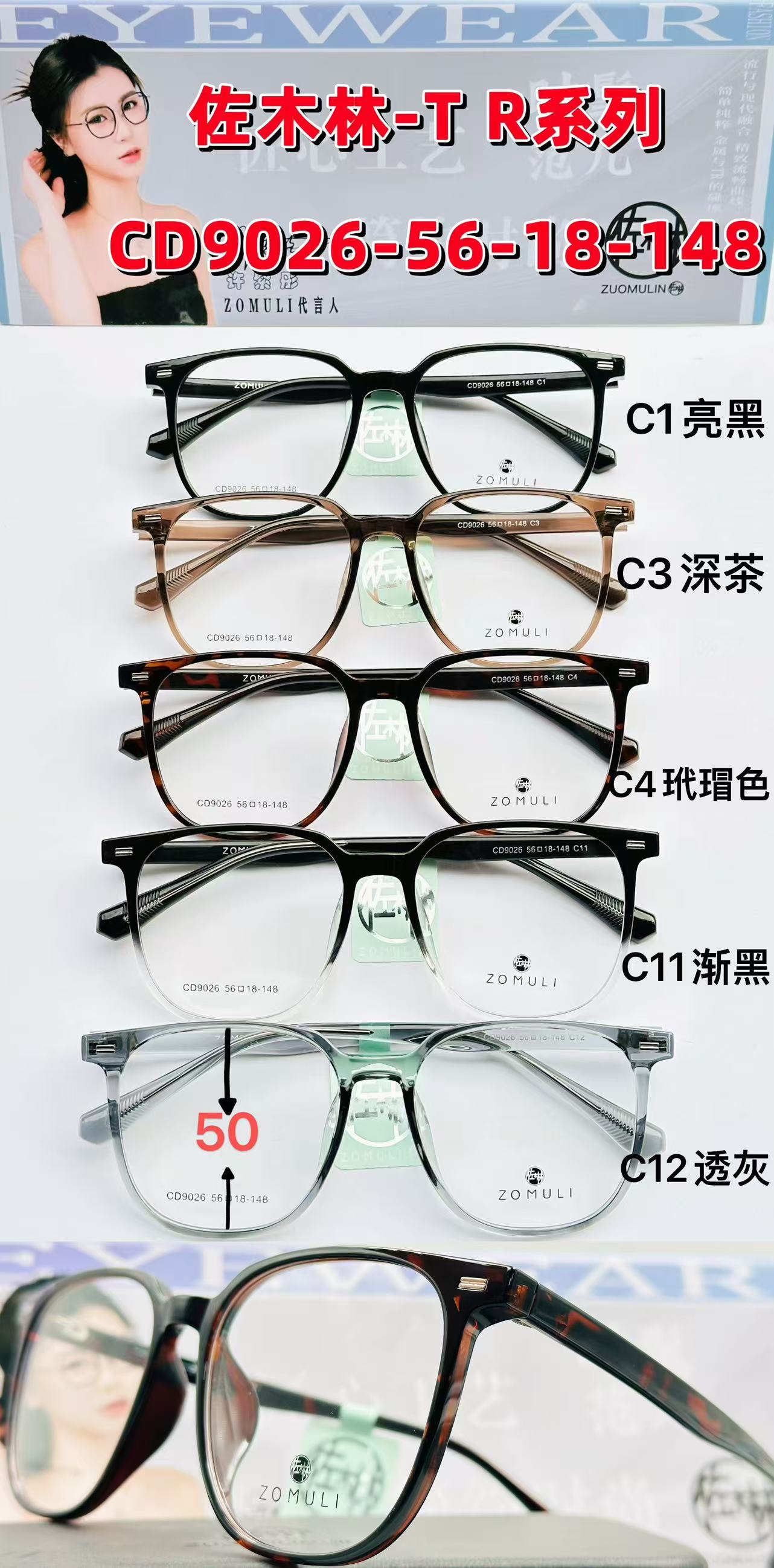 佐木林-网红板材CD9026眼镜框素颜神器时尚护目镜架修饰脸型