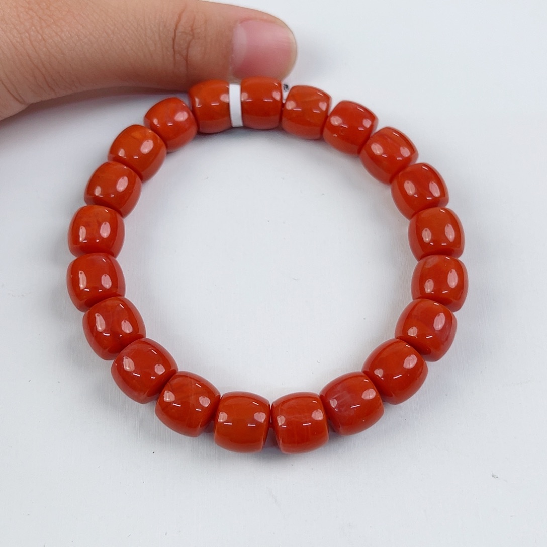 南红玛瑙未镶嵌瓦西直切单圈10mm