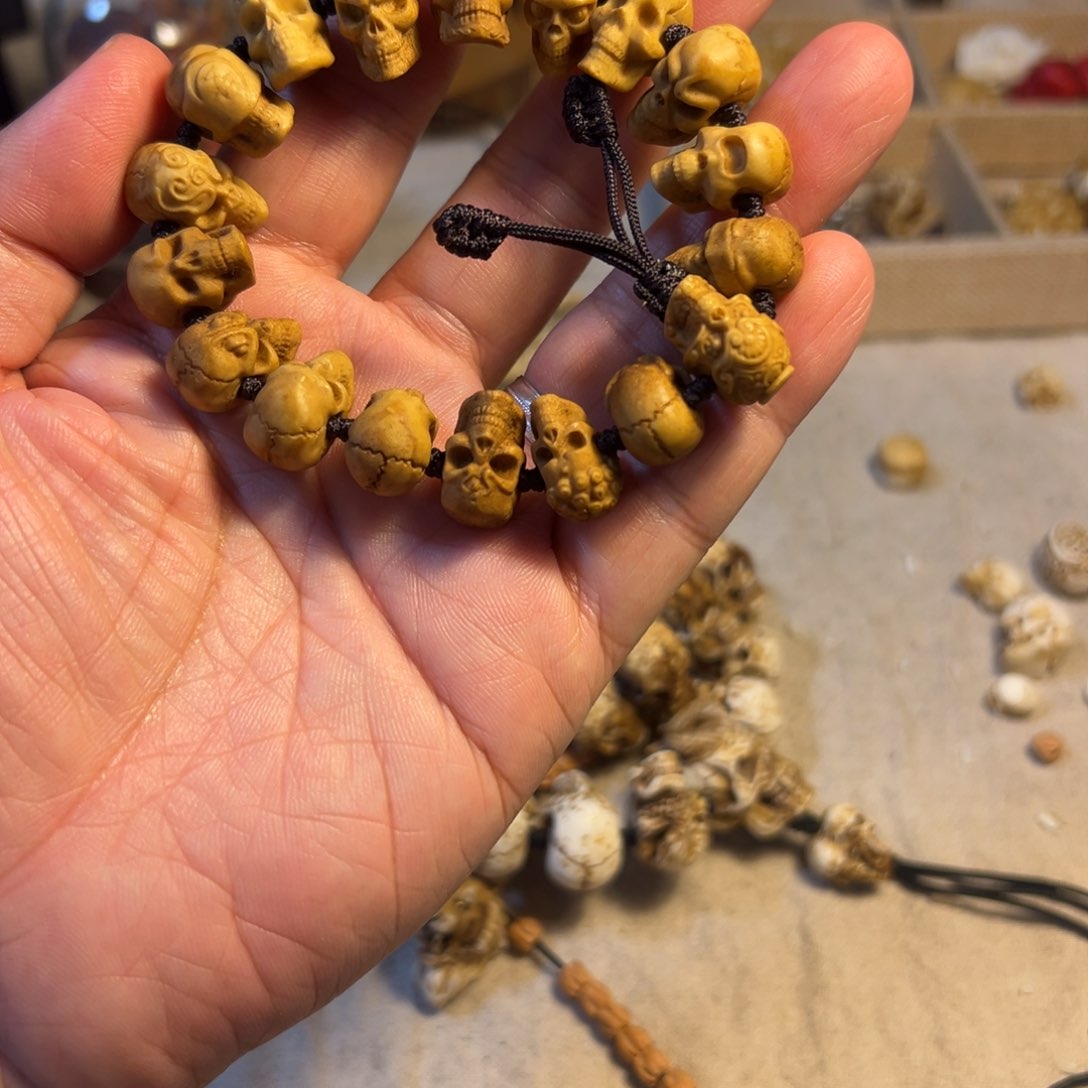 手串/手链鹿骨10十八籽骷髅手串