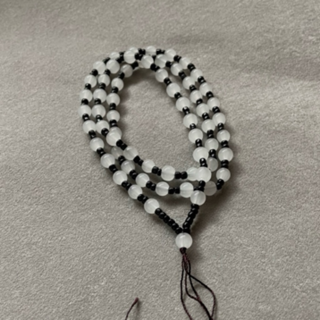 非金属玻璃项链 天然纯手工编织项链观音佛链子百搭款