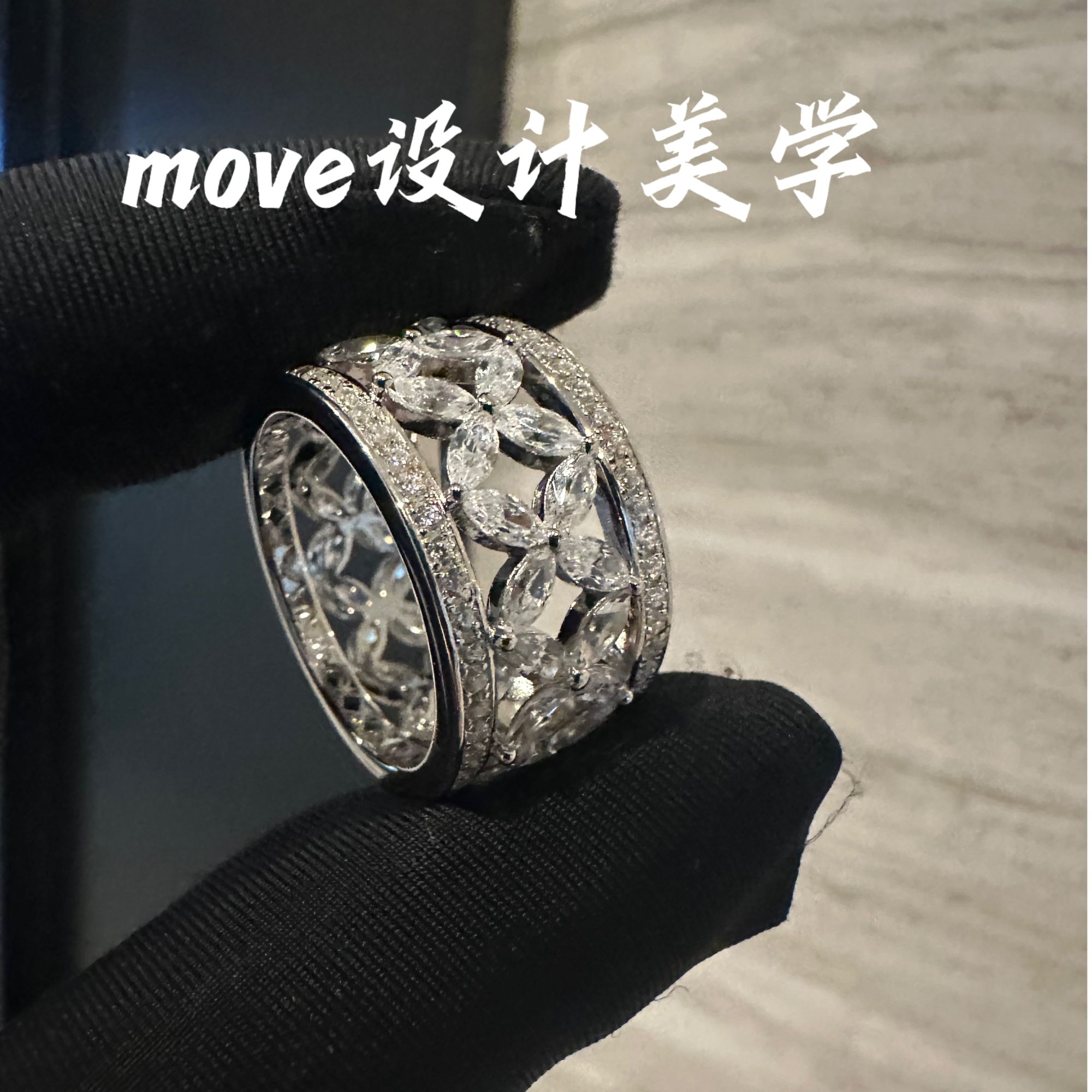 925银合成锆石戒指 3728【钱币戒指】国风复古轻奢