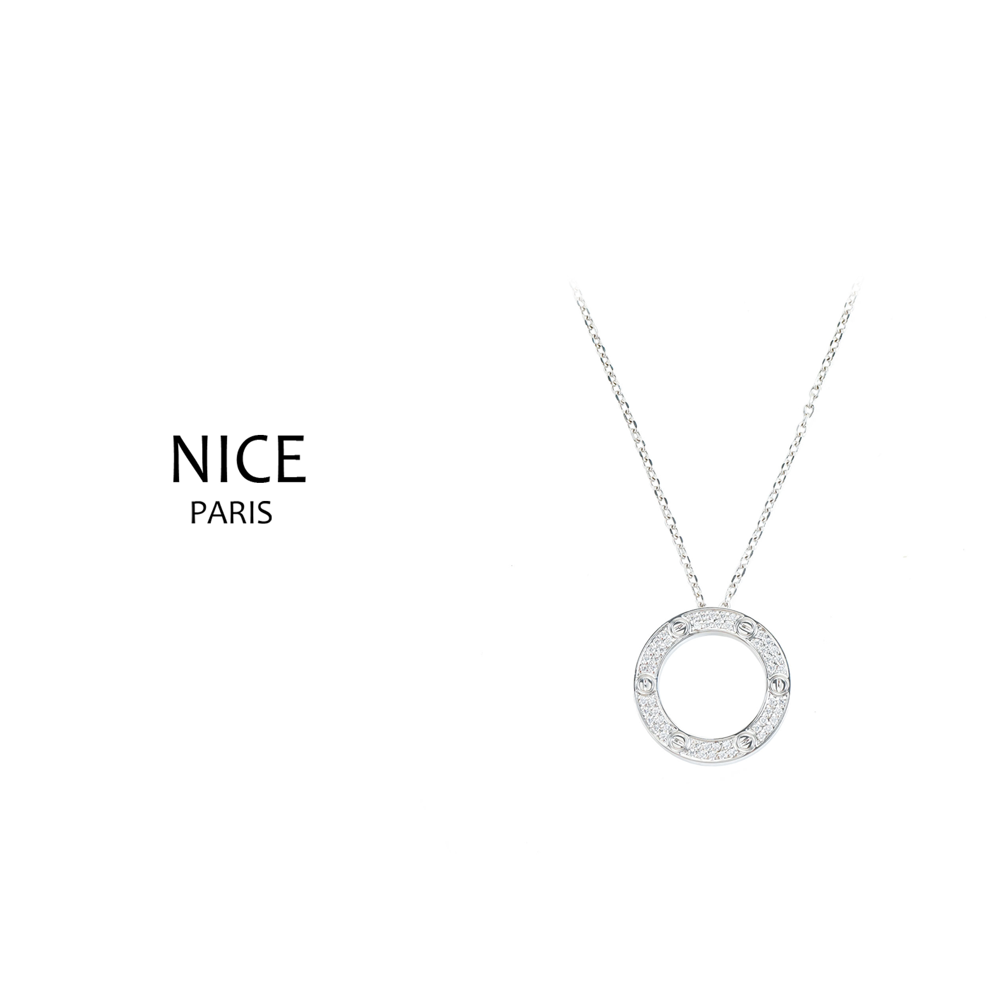 铜合金项链 镀k 经典大饼LOVE气质精致高奢【总链长：45厘米】6201