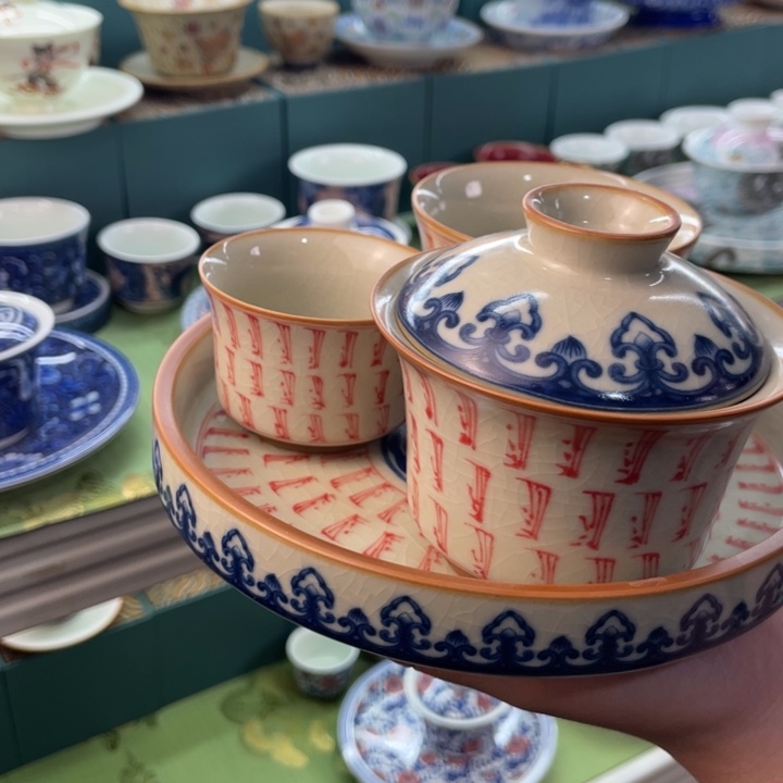 景德镇陶瓷盖碗茶具