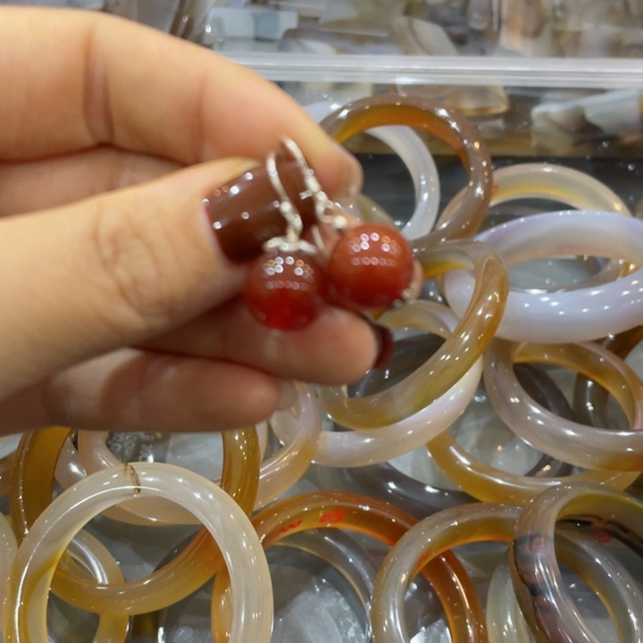 【闪购商品】未镶嵌耳坠玛瑙/玉髓