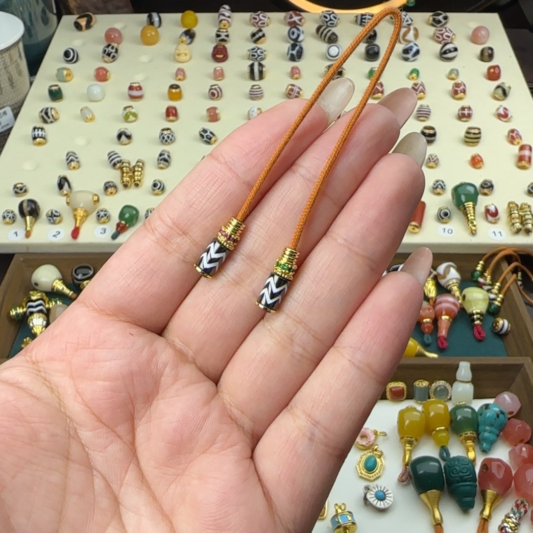 :***-玛瑙/玉髓未镶嵌单珠顶珠配珠搭配