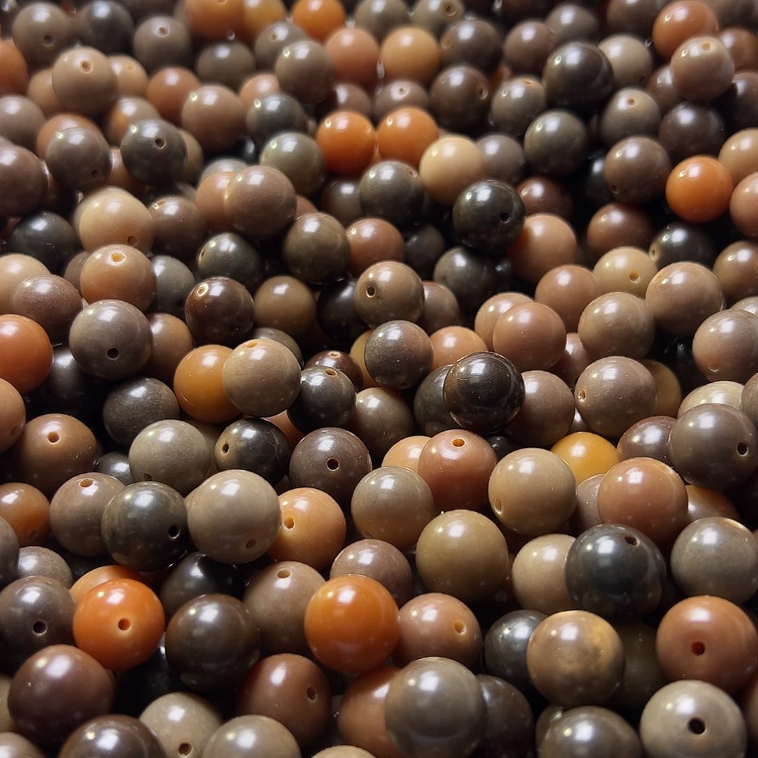 菩提根/象牙果吊坠卡13/14咖圆110颗