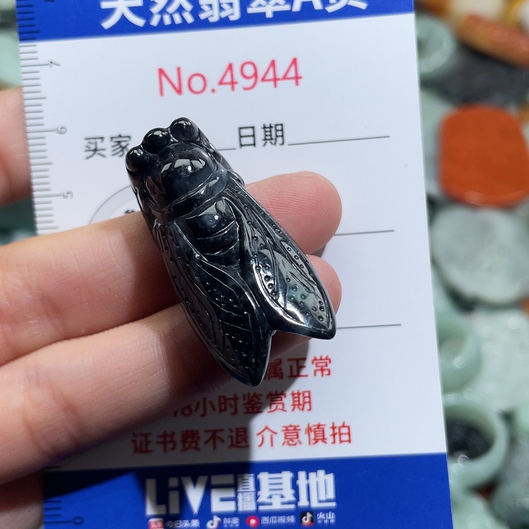 翡翠未镶嵌挂件4944