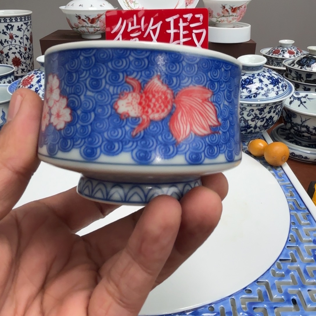摆件陶微瑕金玉满堂杯子景德镇发货