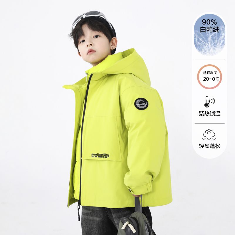 【现货先发】三合一户外冲锋衣羽绒服2024款儿童冬季K244YRF4852
