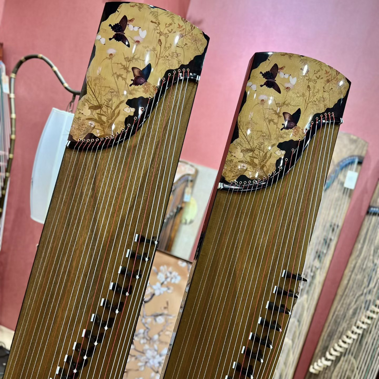 朱雀古筝8系列繁花蝶影