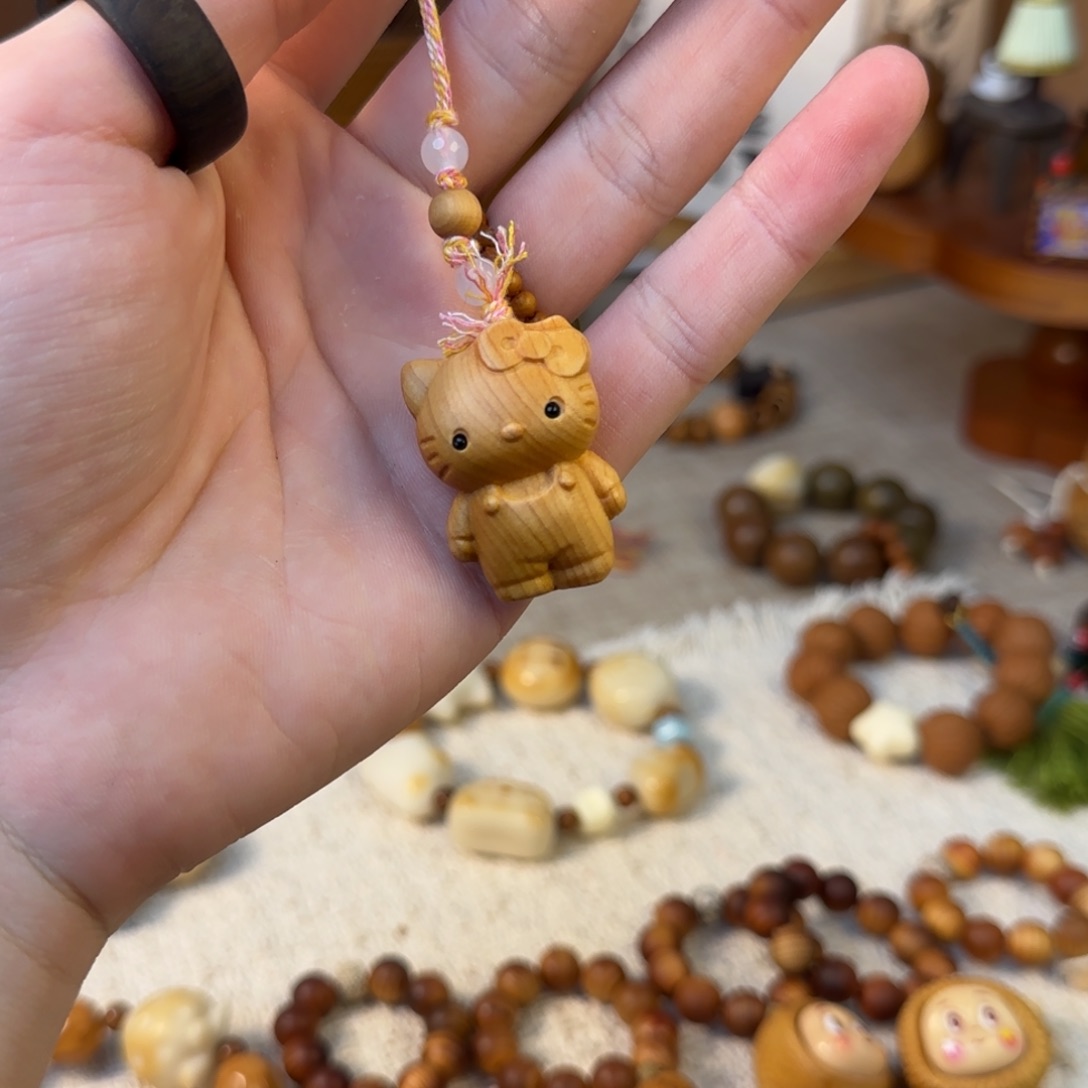 无事牌非洲檀香崖柏 kt 手机链