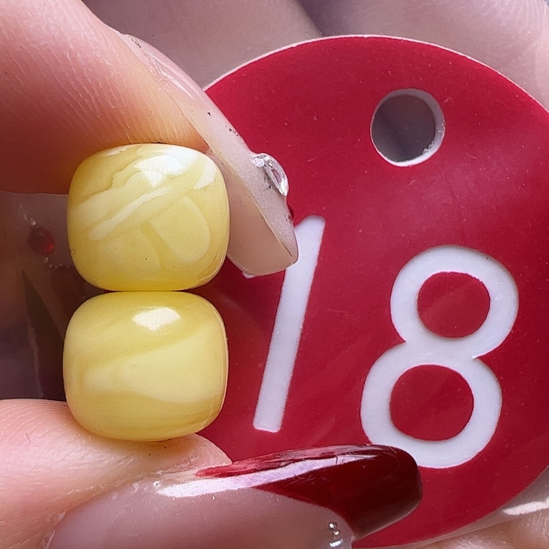 蜜蜡未镶嵌珠宝奇石微瑕9mm老型