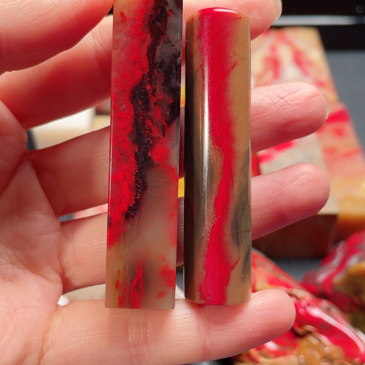 【闪购商品】昌化鸡血石玉*指邵氏鸡血石