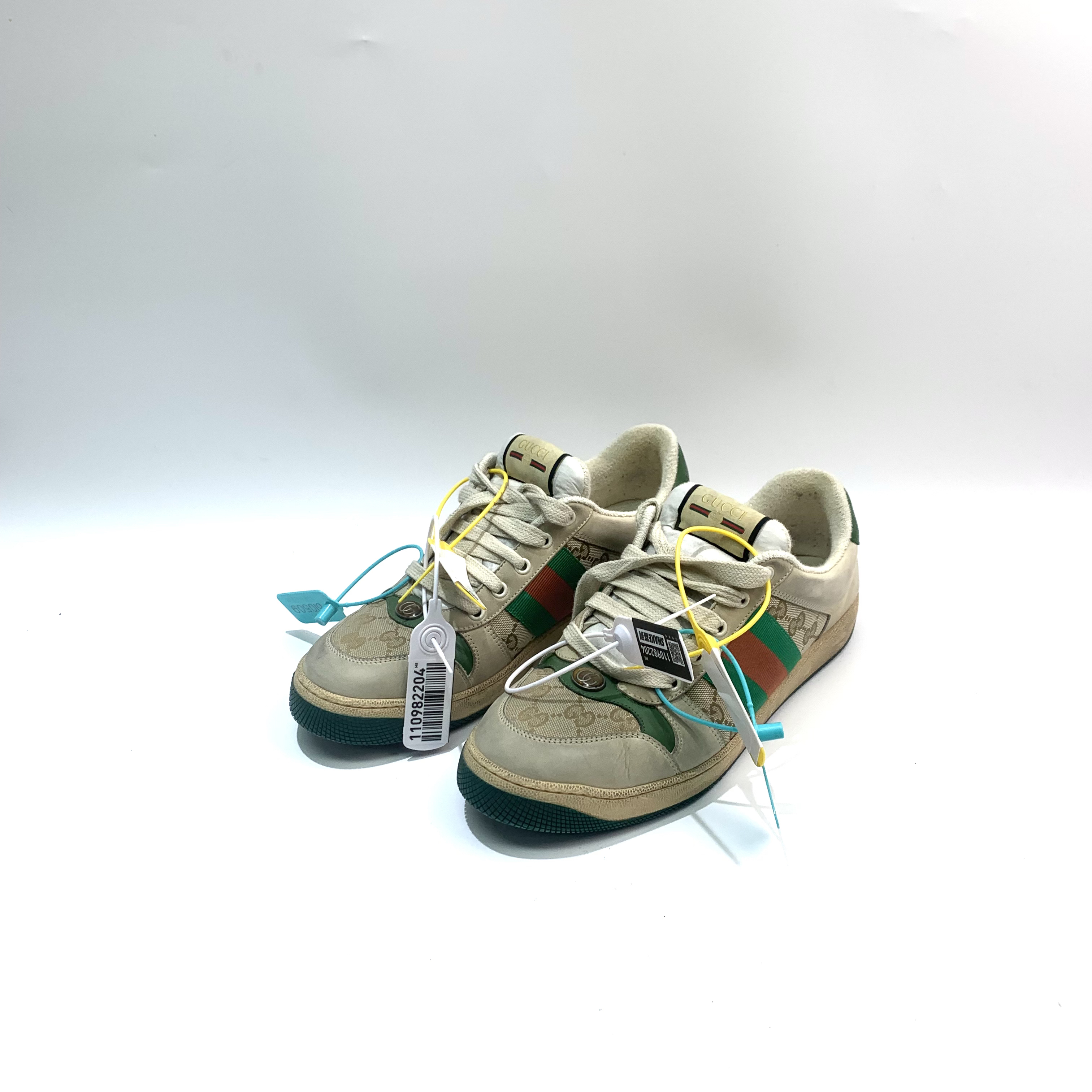 95新 GUCCI/古驰 42码 老花脏脏鞋bl0509