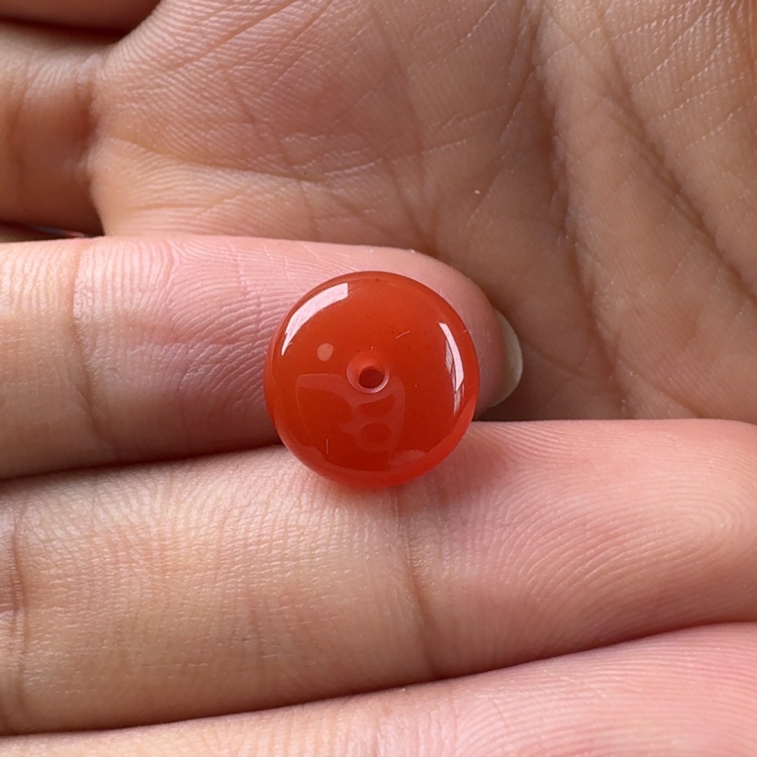 南红玛瑙平安扣12.1*5.8未镶嵌