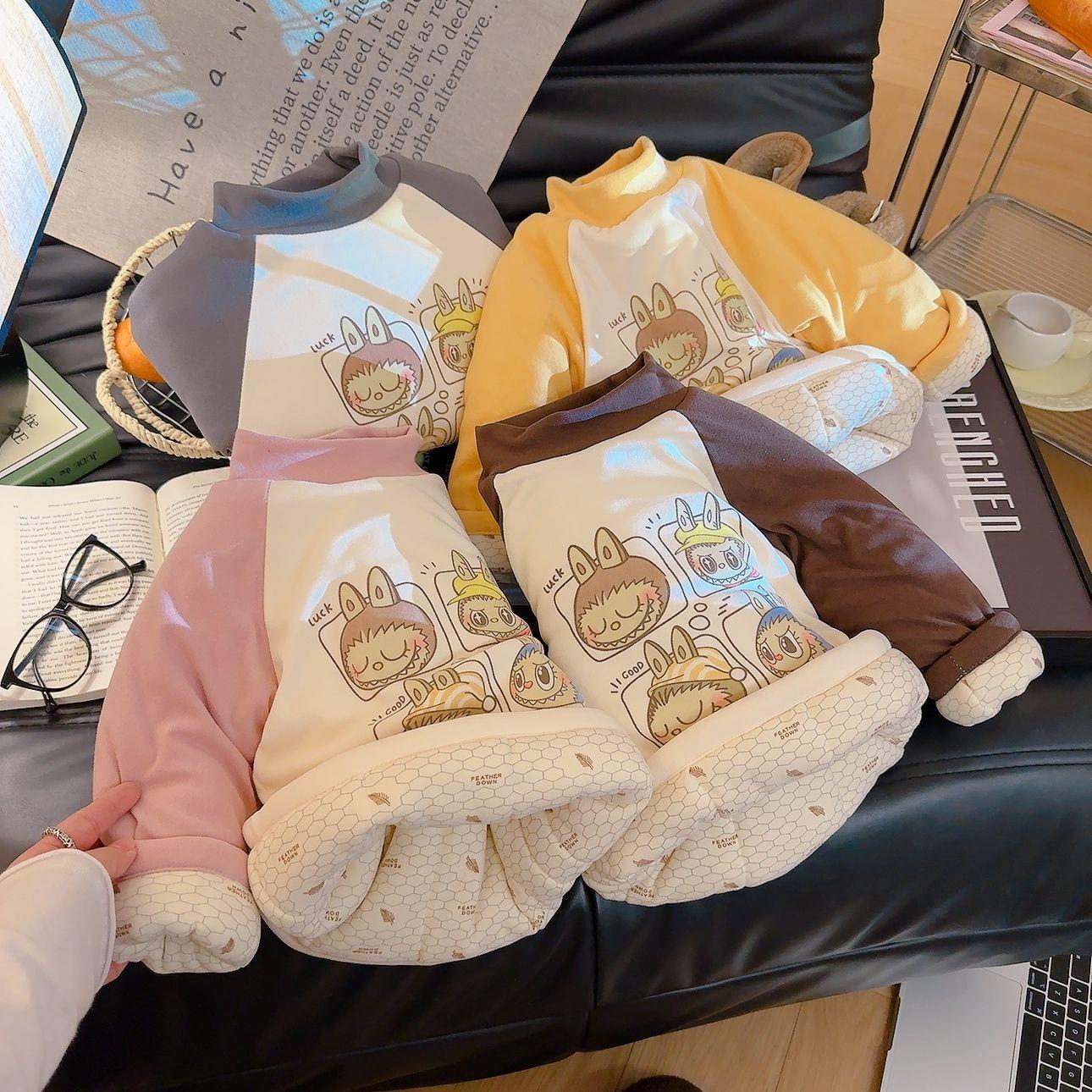 YeeHoO英氏【断码】【温变发热加绒锁温】儿童冬季套头棉袄三层加厚保