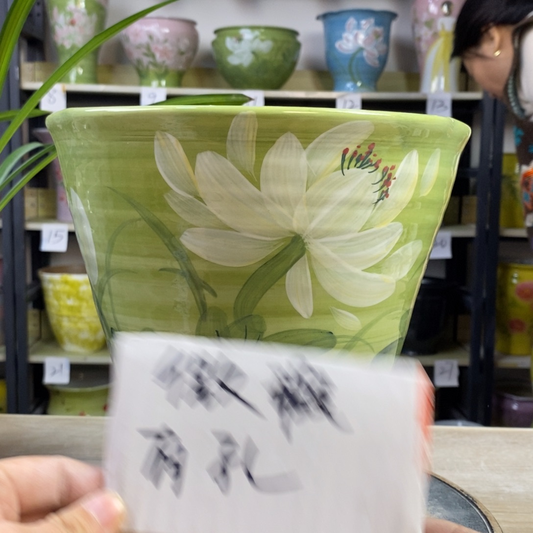 景德镇手工手绘陶瓷花盆