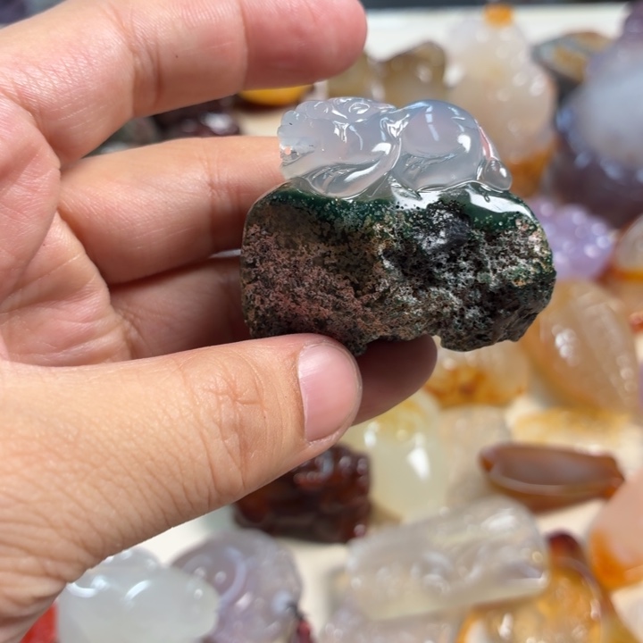 玛瑙/玉髓未镶嵌吊坠(不含链)