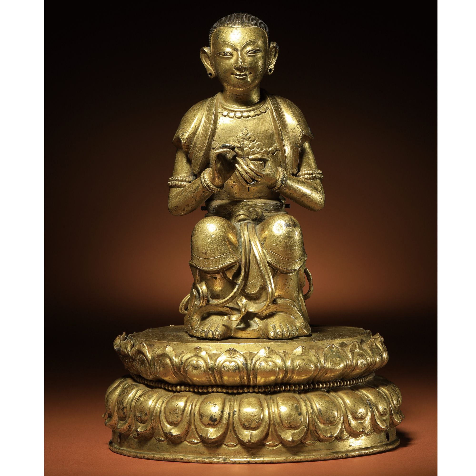 明代 铜鎏金龙女