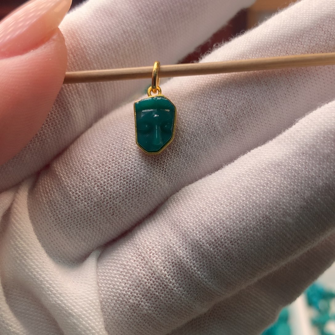 绿松石18K金镶嵌配饰