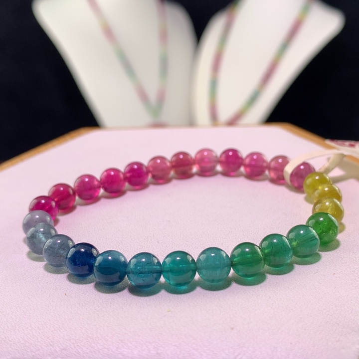 双色碧玺手链未镶嵌