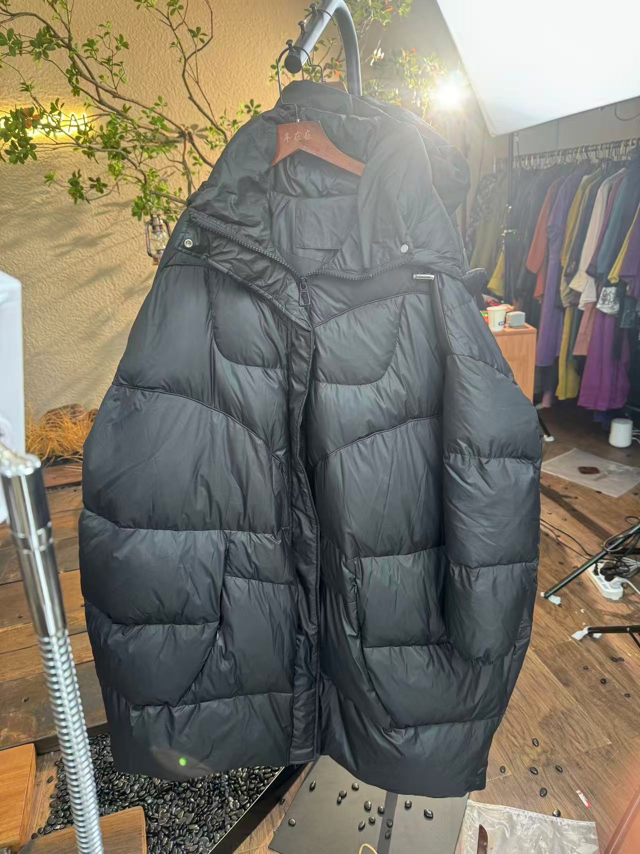 新国标90白鸭绒长款羽绒服