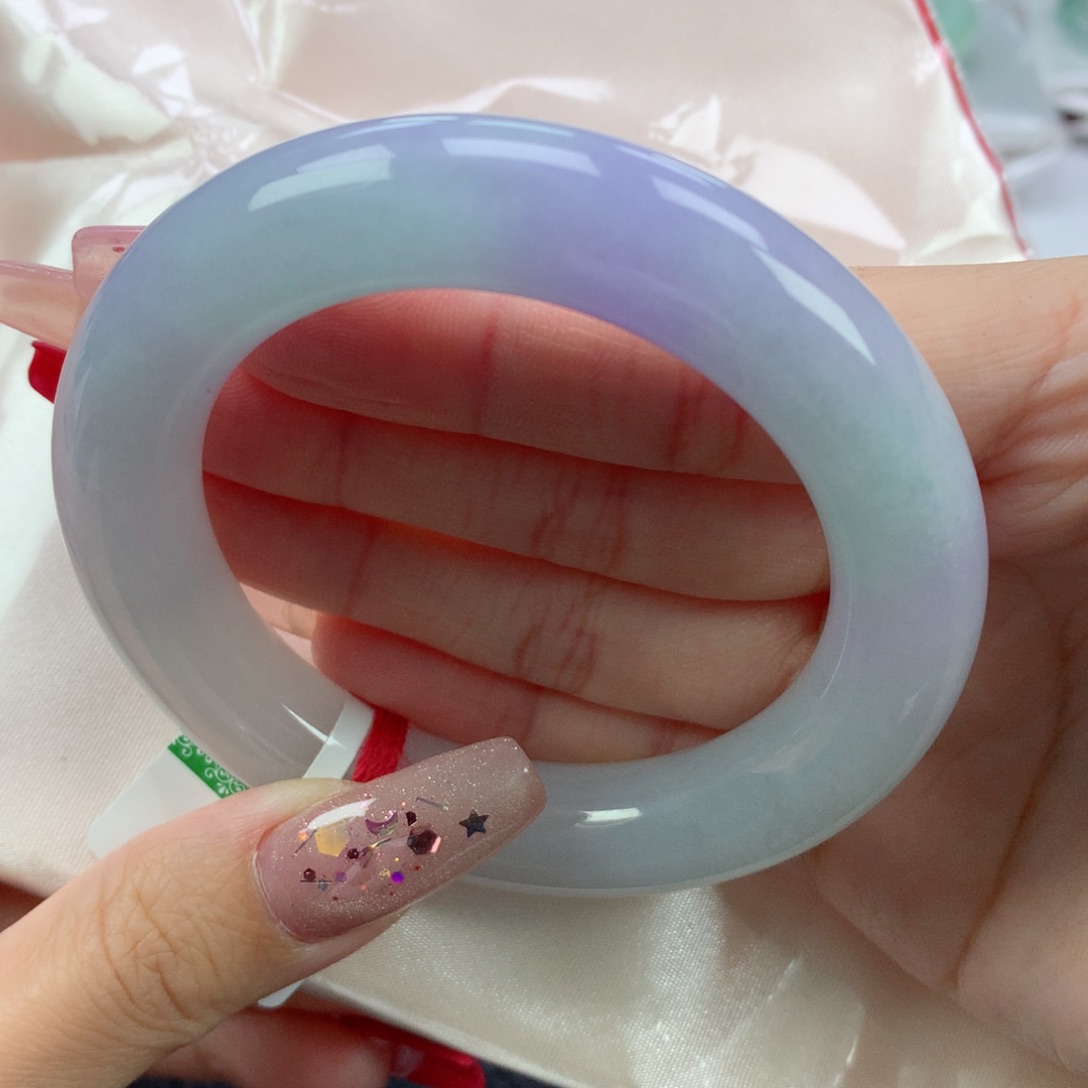 翡翠手镯未镶嵌53.6胖圆