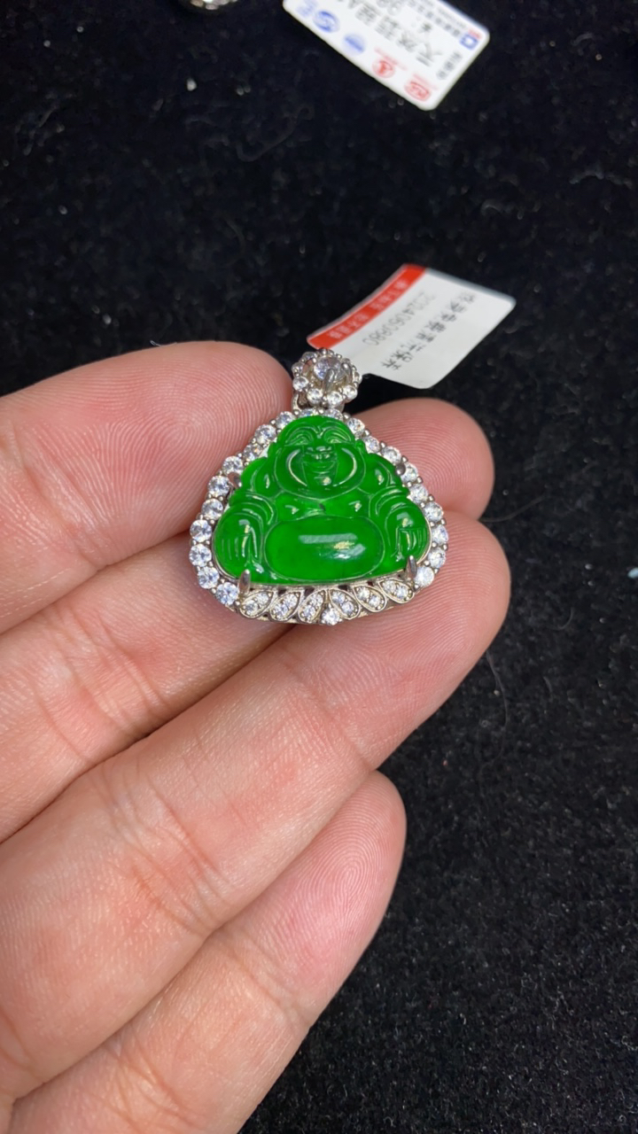 天然A货阳绿佛公