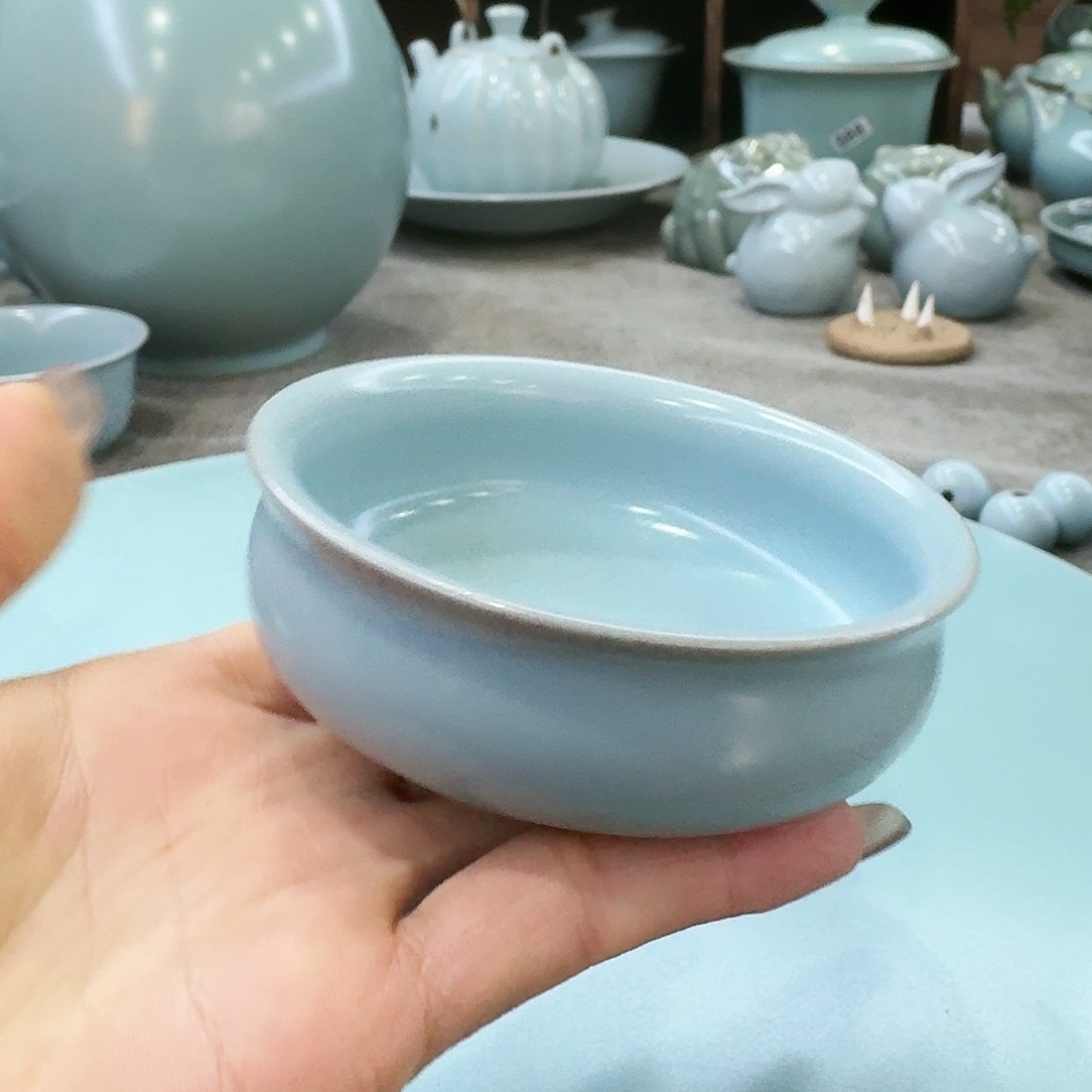 杯仿古宋臻釉炉氏杯微瑕