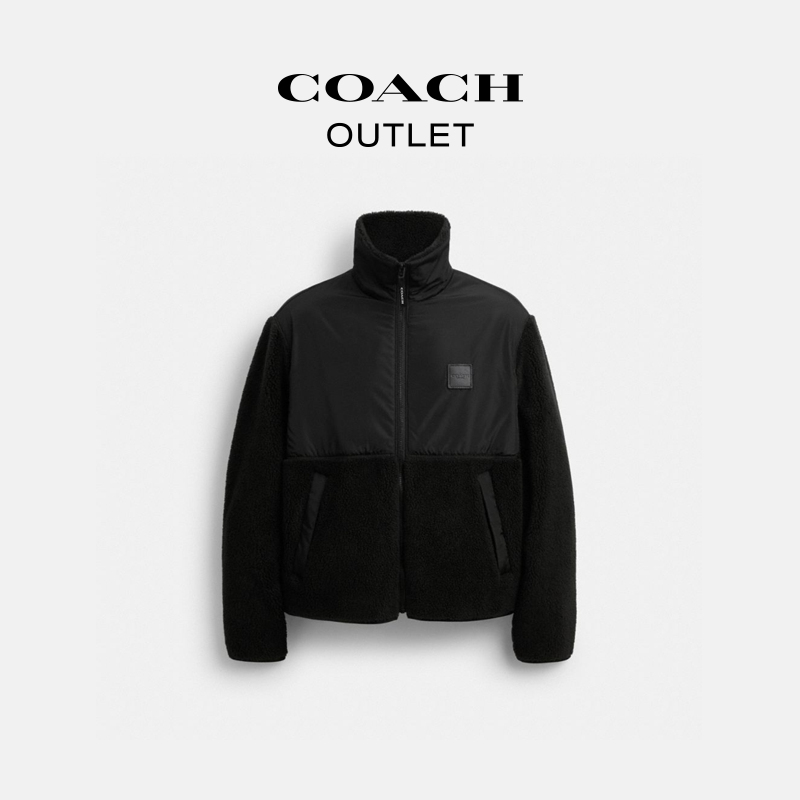 【新品】COACH/蔻驰奥莱 仿羊羔绒夹克