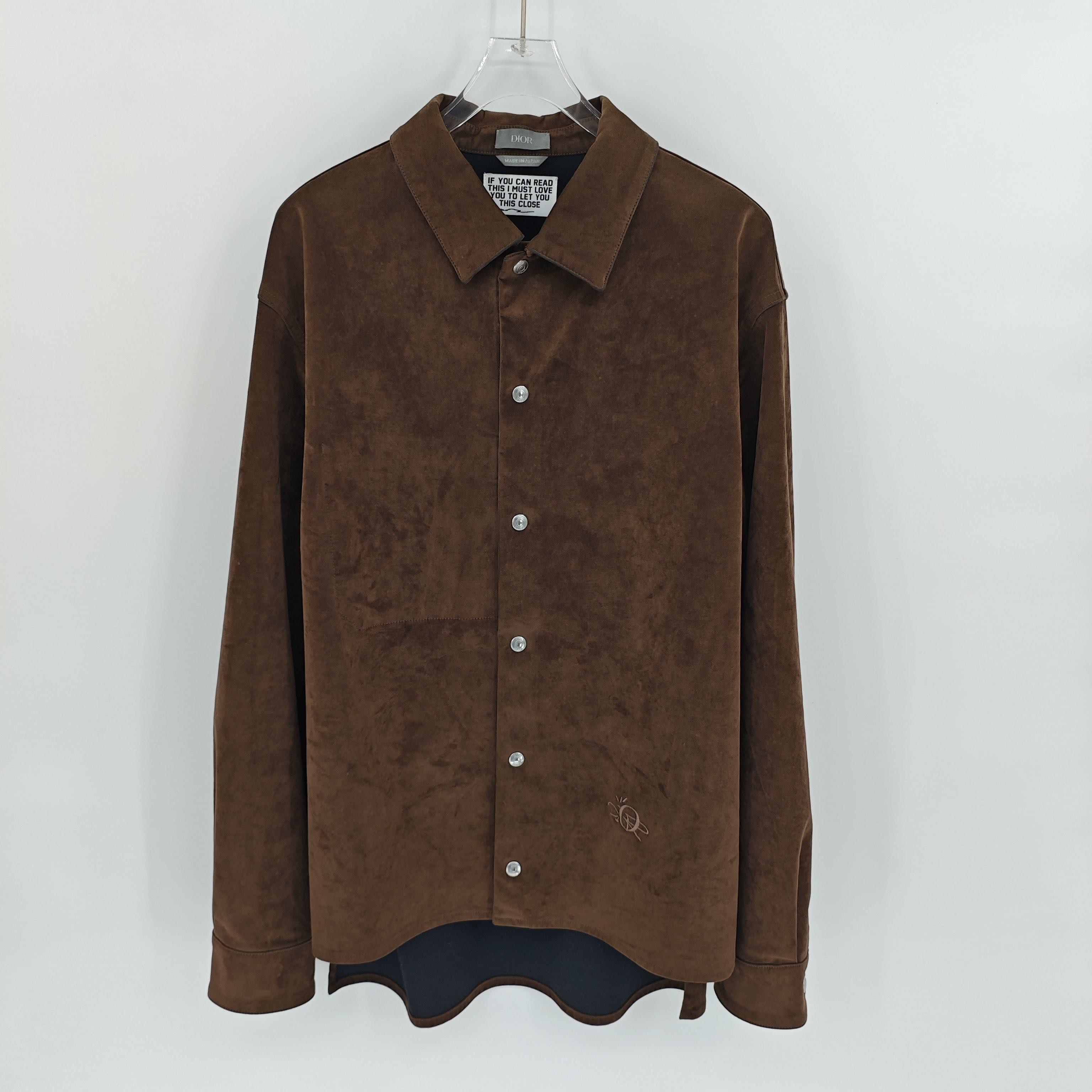 99新 DIOR/迪奥 Travis Scott联名棕色麂皮夹克外套/48码/Sw24124