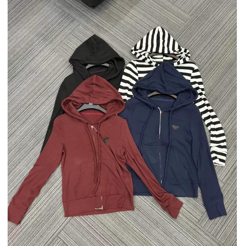 熙薇设计师上衣【秋风兮兮】2024早秋新款百搭时尚休闲帽衫F6081