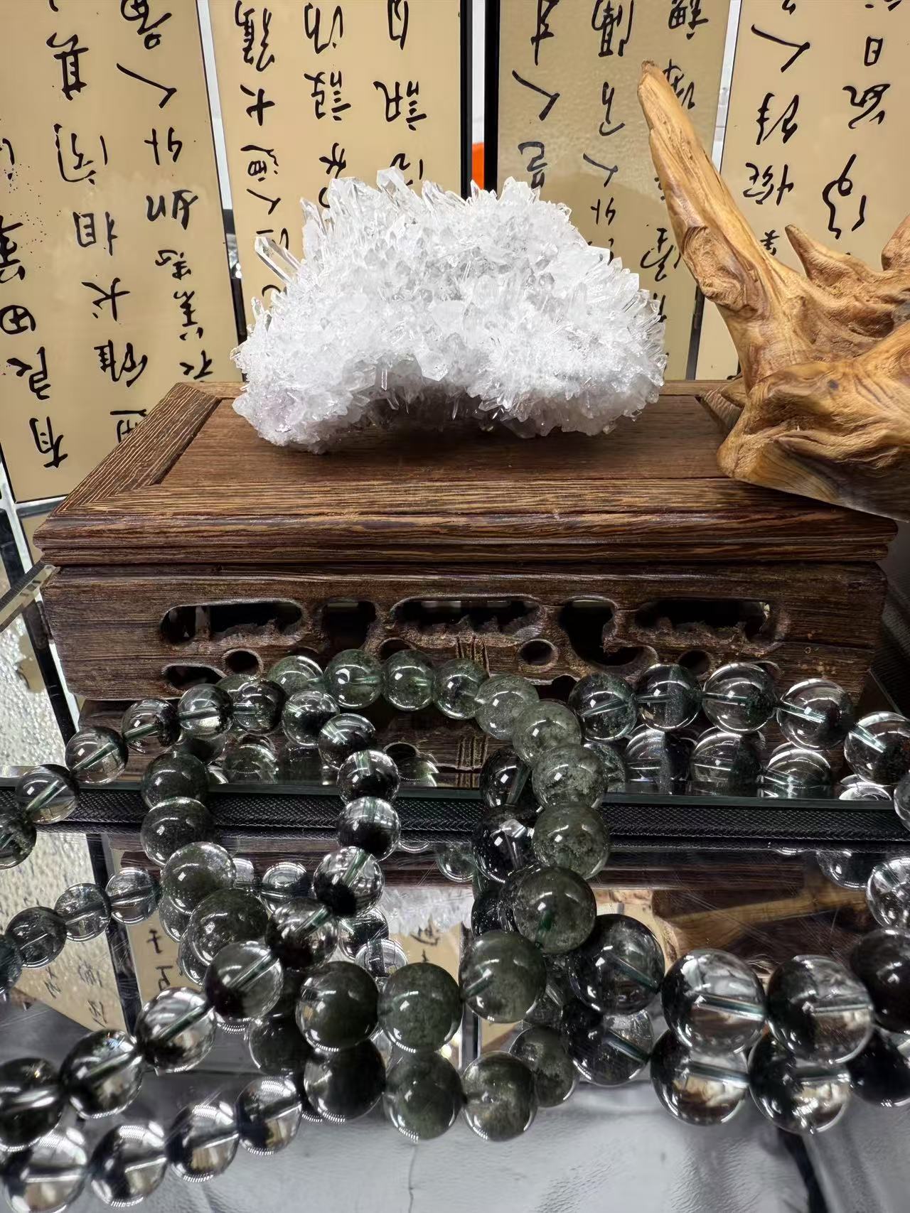 天然水晶手串手链白水晶