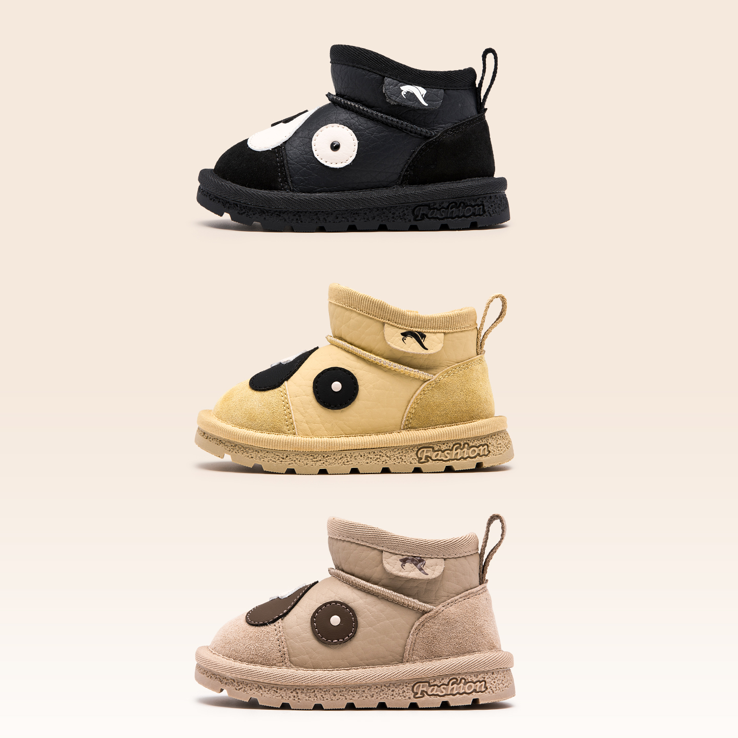 帕丁顿熊冬季新款保暖舒适加绒男女童防滑软底雪地靴-PD887