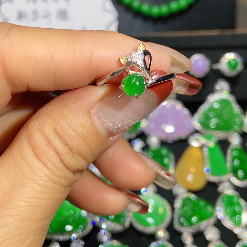 【闪购商品】翡翠戒指未镶嵌天然翡翠