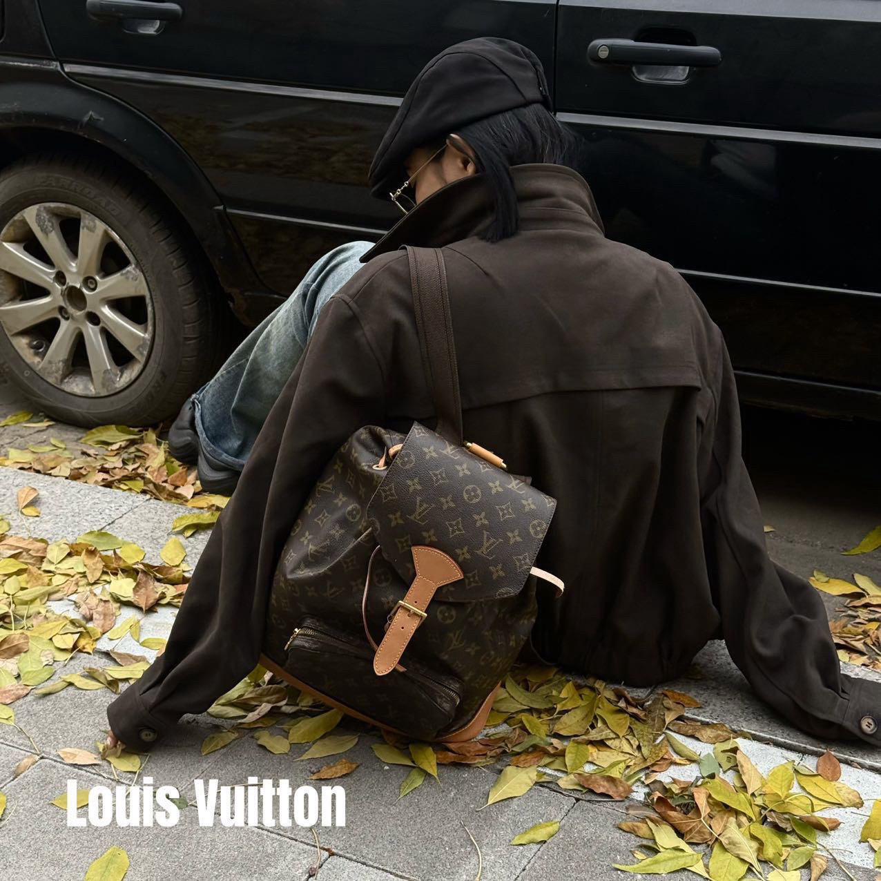 修复品8615537/LouisVuitton/路易威登老花大号双肩包