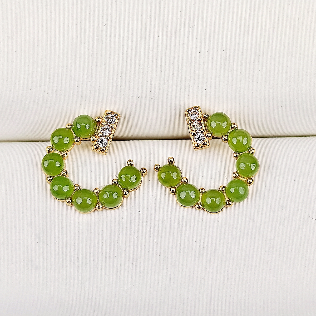 S925银碧玉CC耳饰耳钉精美百搭耳环耳坠