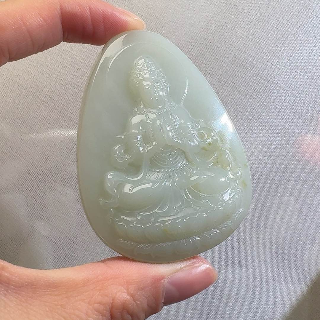 和田玉颈饰未镶嵌米达60g