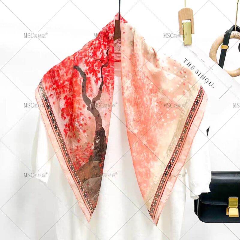 X192 枫影如梦 7070左右 围巾剪花