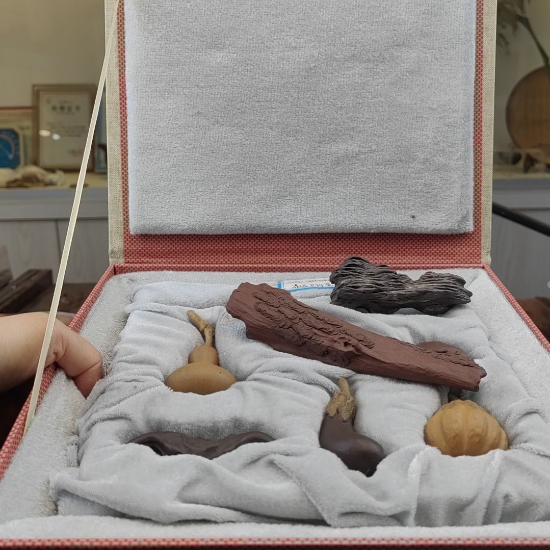 茶壶紫砂全手工茶宠，8件，